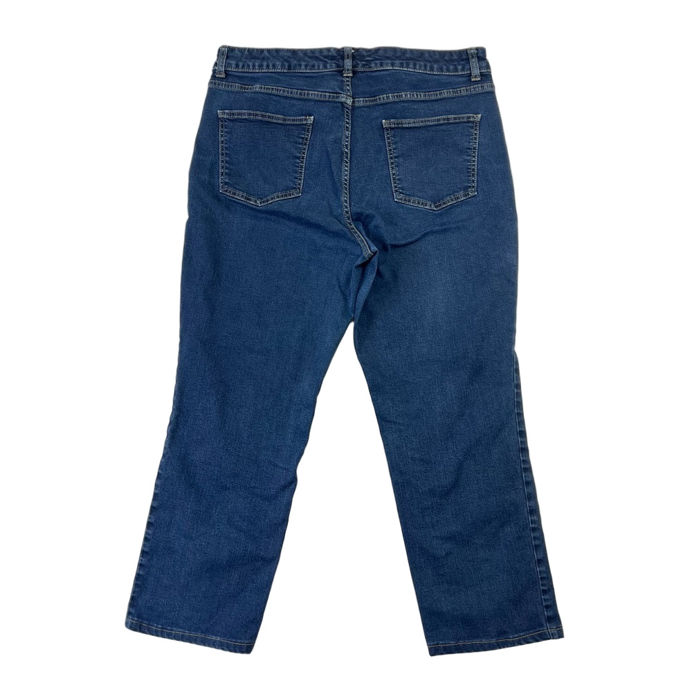 Talbots Jeans Simply Flattering Blue Denim 5-Pocket Straight Leg Size 14 Western - Picture 2 of 10